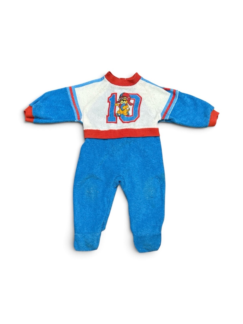 Vintage 80s Carter’s Baby Football Romper Boys Size Medium 12-18 Pounds